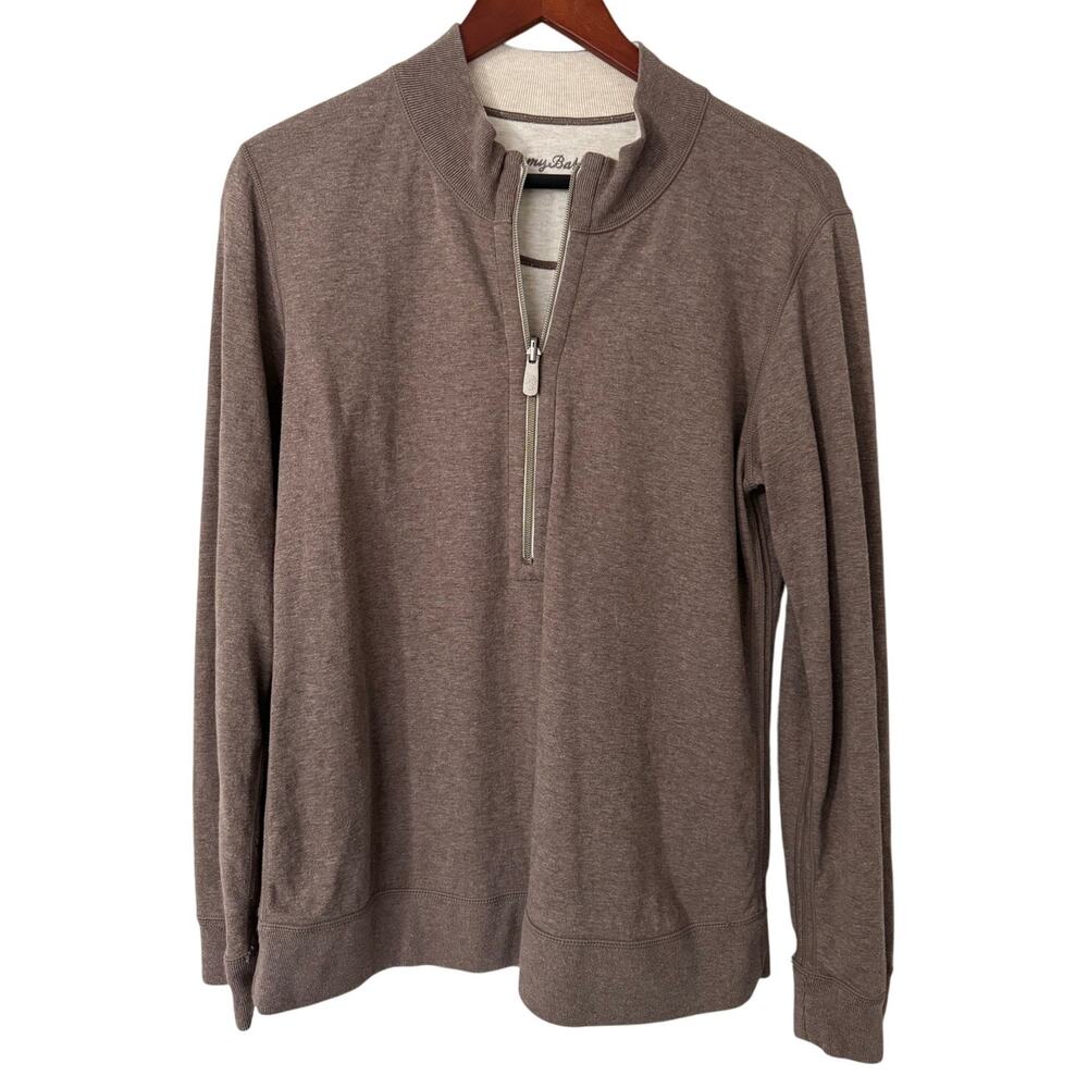 Tommy Bahama Brown Half-Zip Long Sleeve Pullover